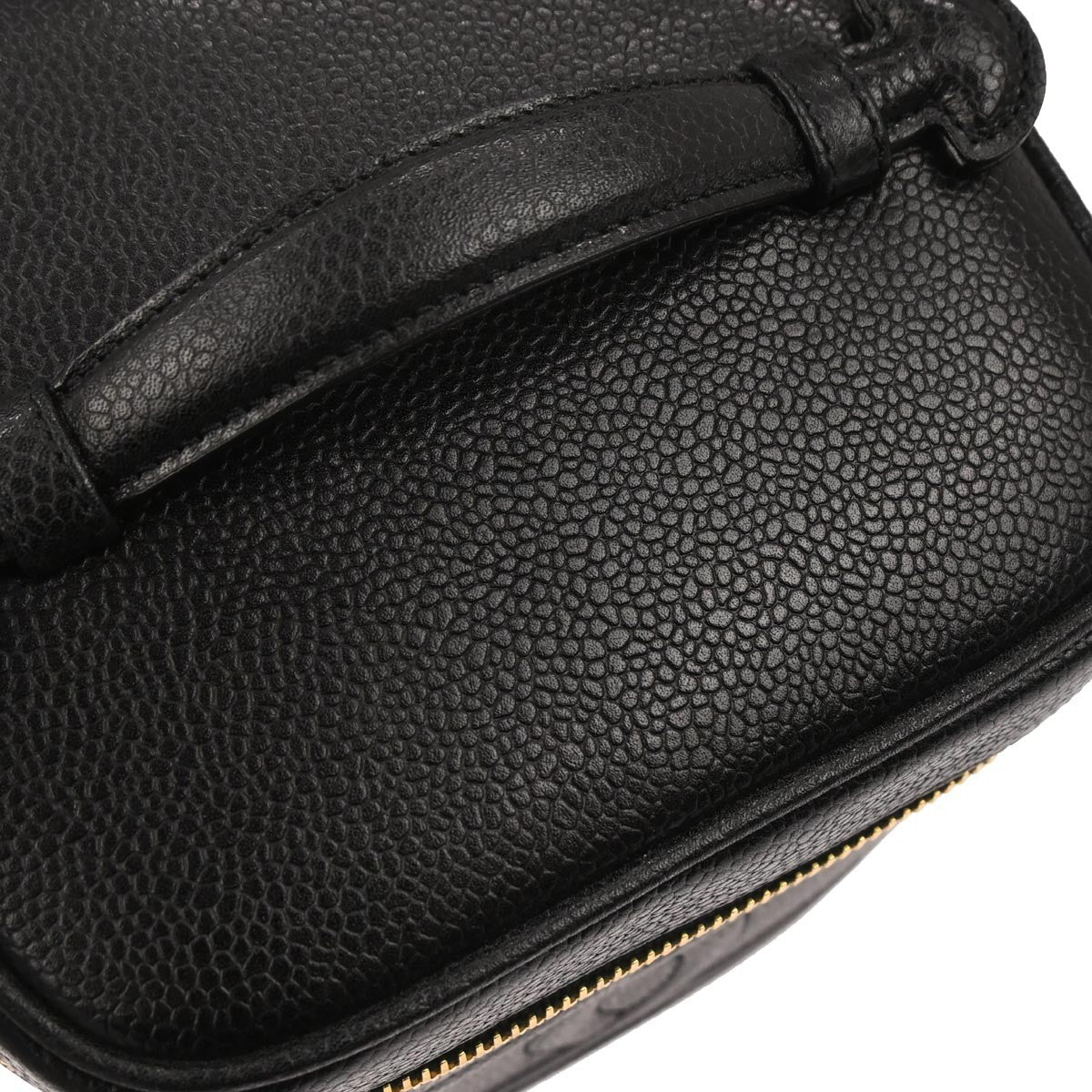 Chanel Vintage Timeless Cosmetic Case Caviar Black Leather Clutche & Pouche Bag (Pre-Owned)