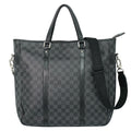 Louis Vuitton Tadao Handbag Damier Graphite Black Canvas Tote Bag Bag (Pre-Owned)