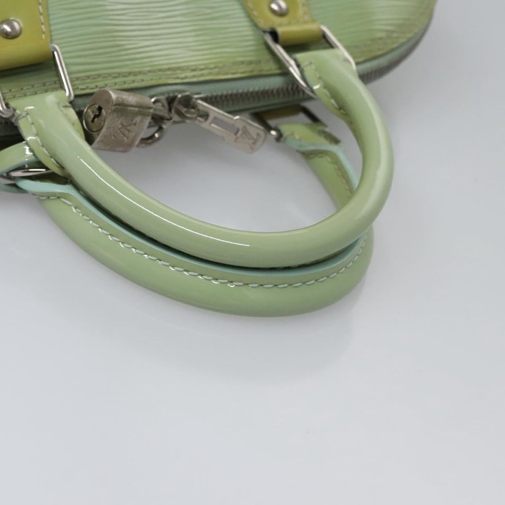 Louis Vuitton Alma Handbag Electric Epi Leather Green Patent_Leather Handbag (Pre-Owned)