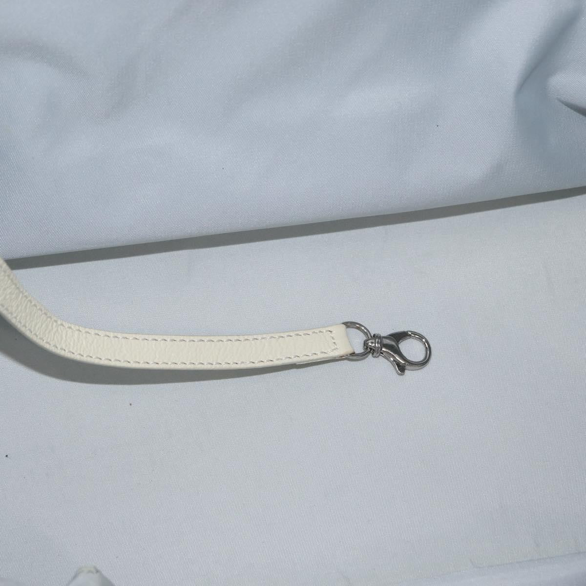 Chanel Biarritz Tote Nylon Silver Nylon Tote Bag Bag (Pre-Owned)