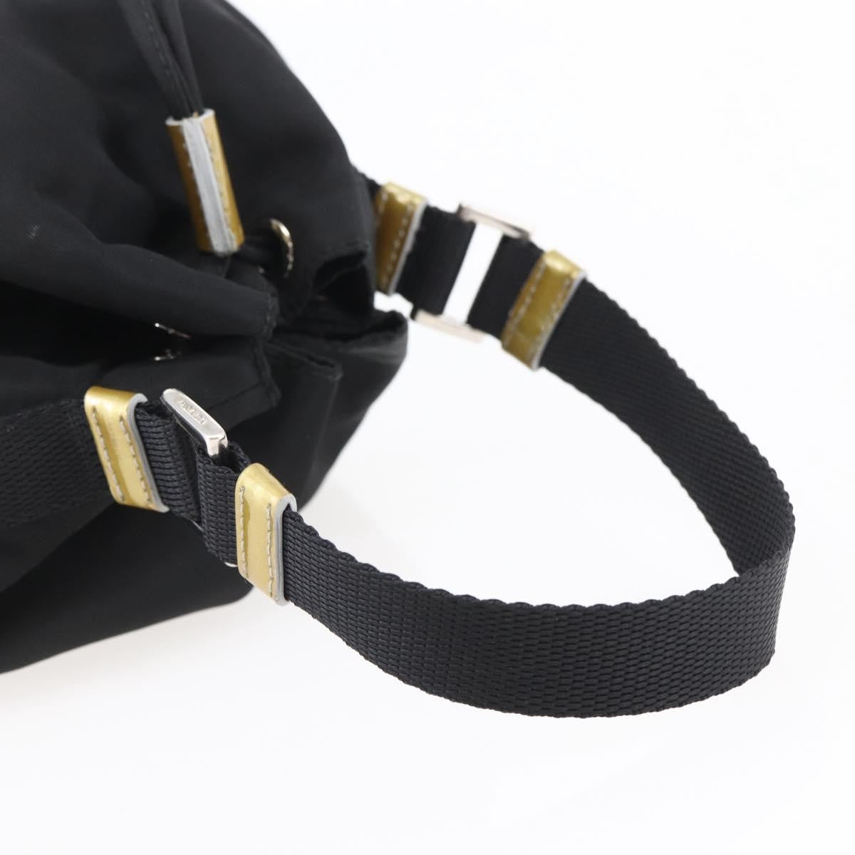 Prada Duet Drawstring Bucket Bag Tessuto Black Nylon Bag (Pre-Owned)