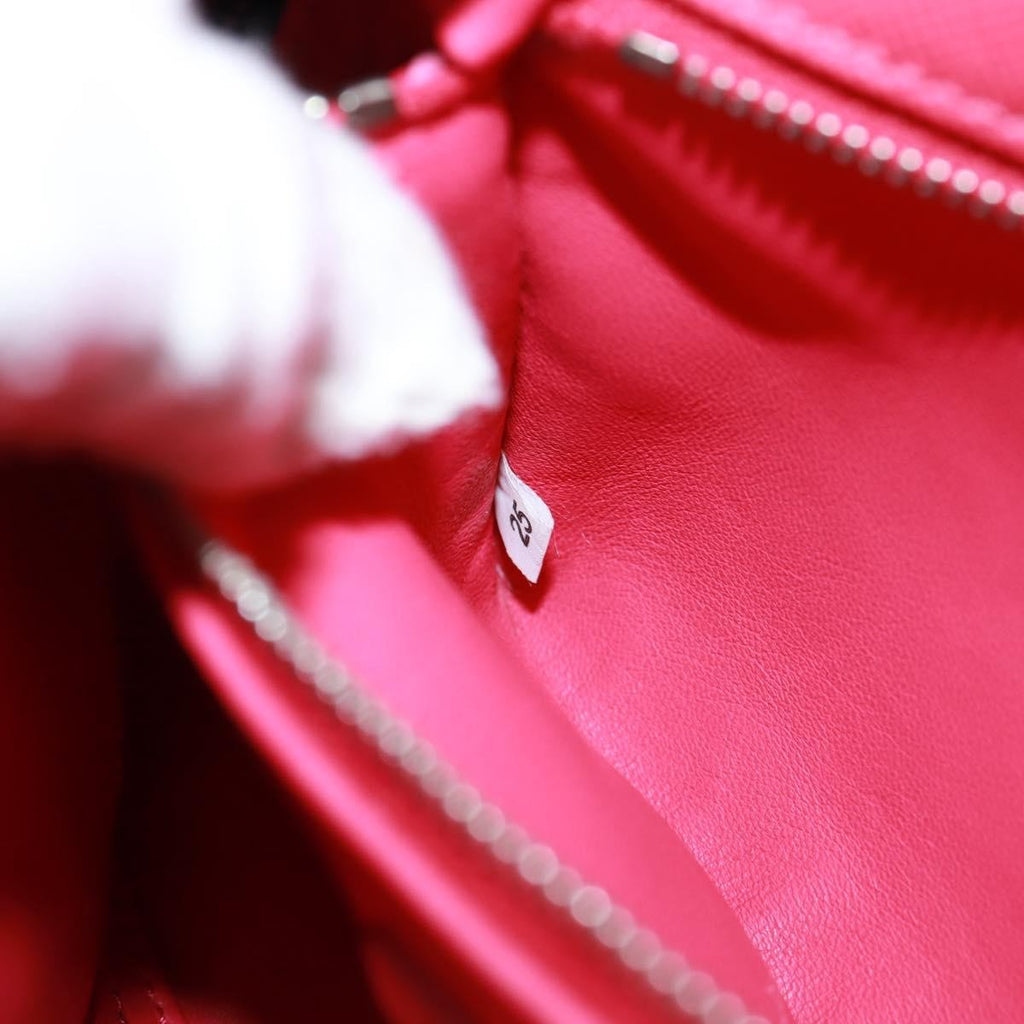 Prada Sound Chain Shoulder Bag Saffiano Leather Red Leather Shoulder Bag Bag (Pre-Owned)