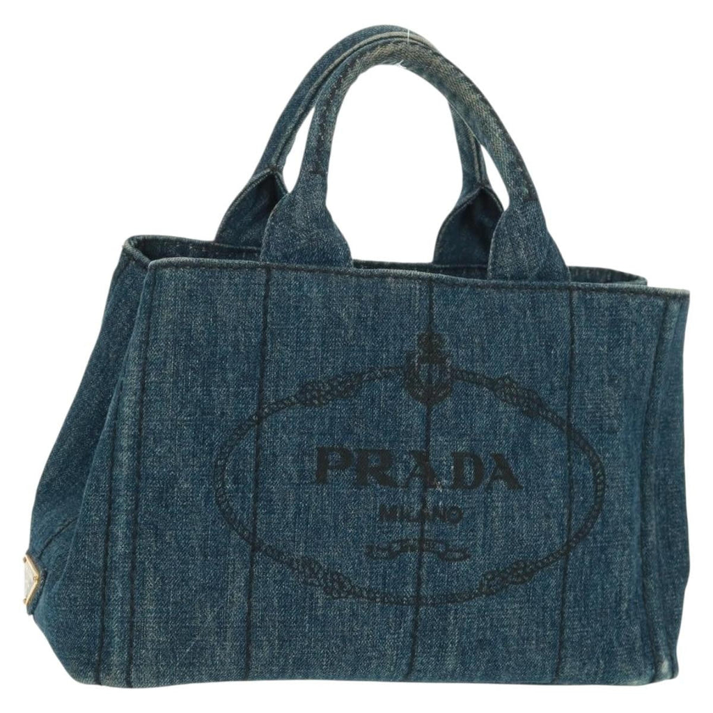 Prada Canapa Tote Denim Blue Denim_Jeans Tote Bag Bag (Pre-Owned)