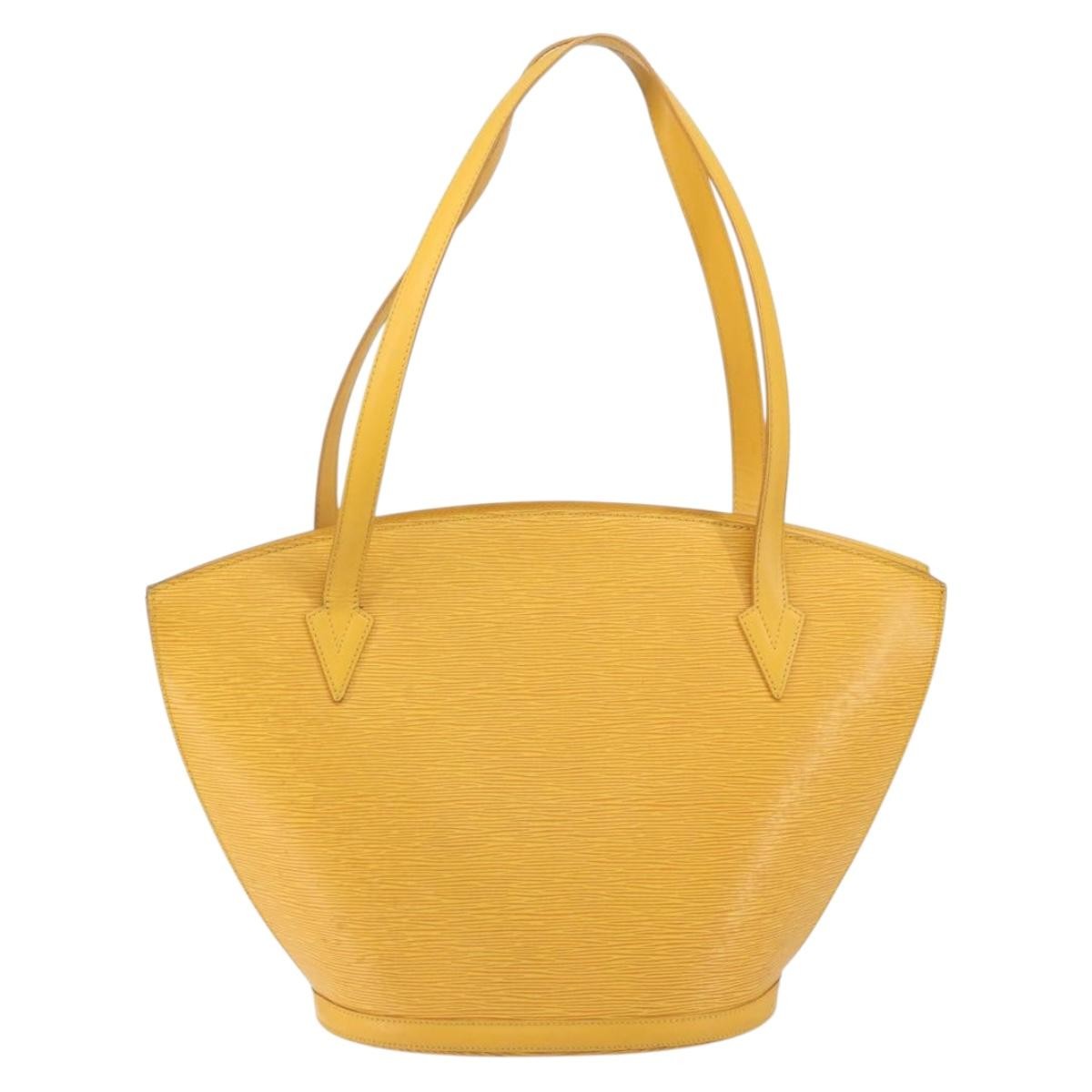 Louis Vuitton Saint Jacques Handbag Epi Leather Yellow Leather Handbag (Pre-Owned)