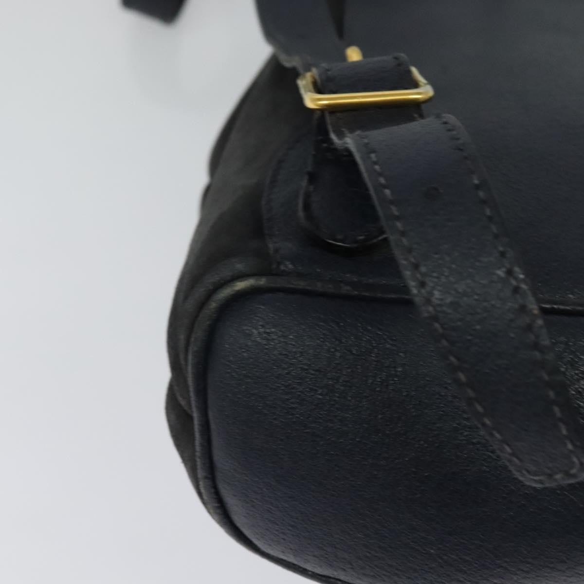 Gucci Gucci Bamboo Backpack Daim Navy Suede Backpack Bag (Pre-Owned)