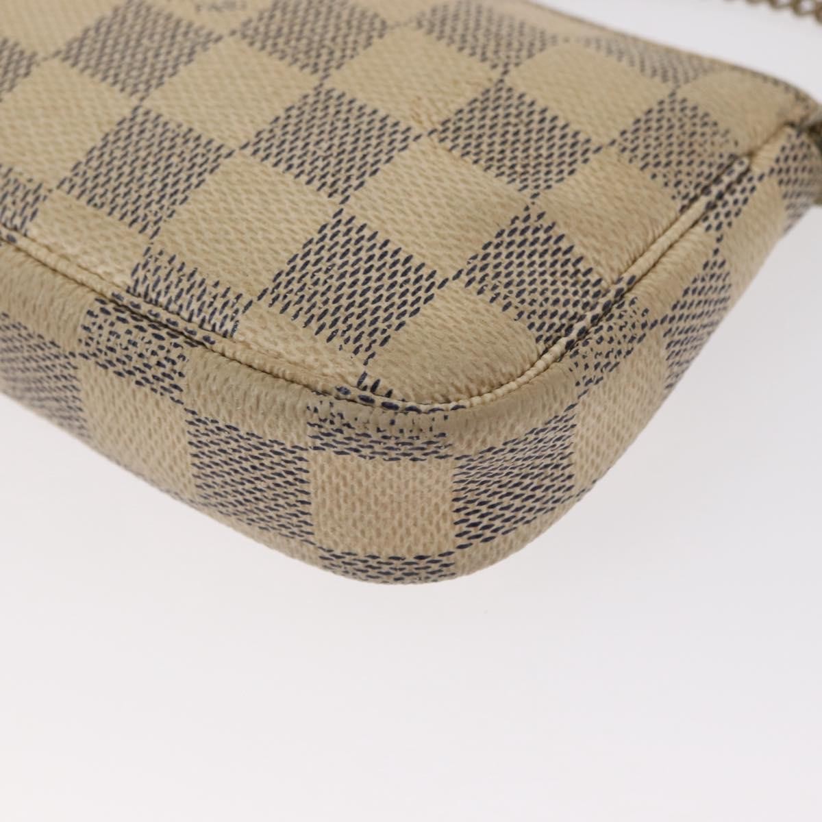 Louis Vuitton Mini Pochette Accessoires Damier Canvas White Canvas Clutche & Pouche Bag (Pre-Owned)