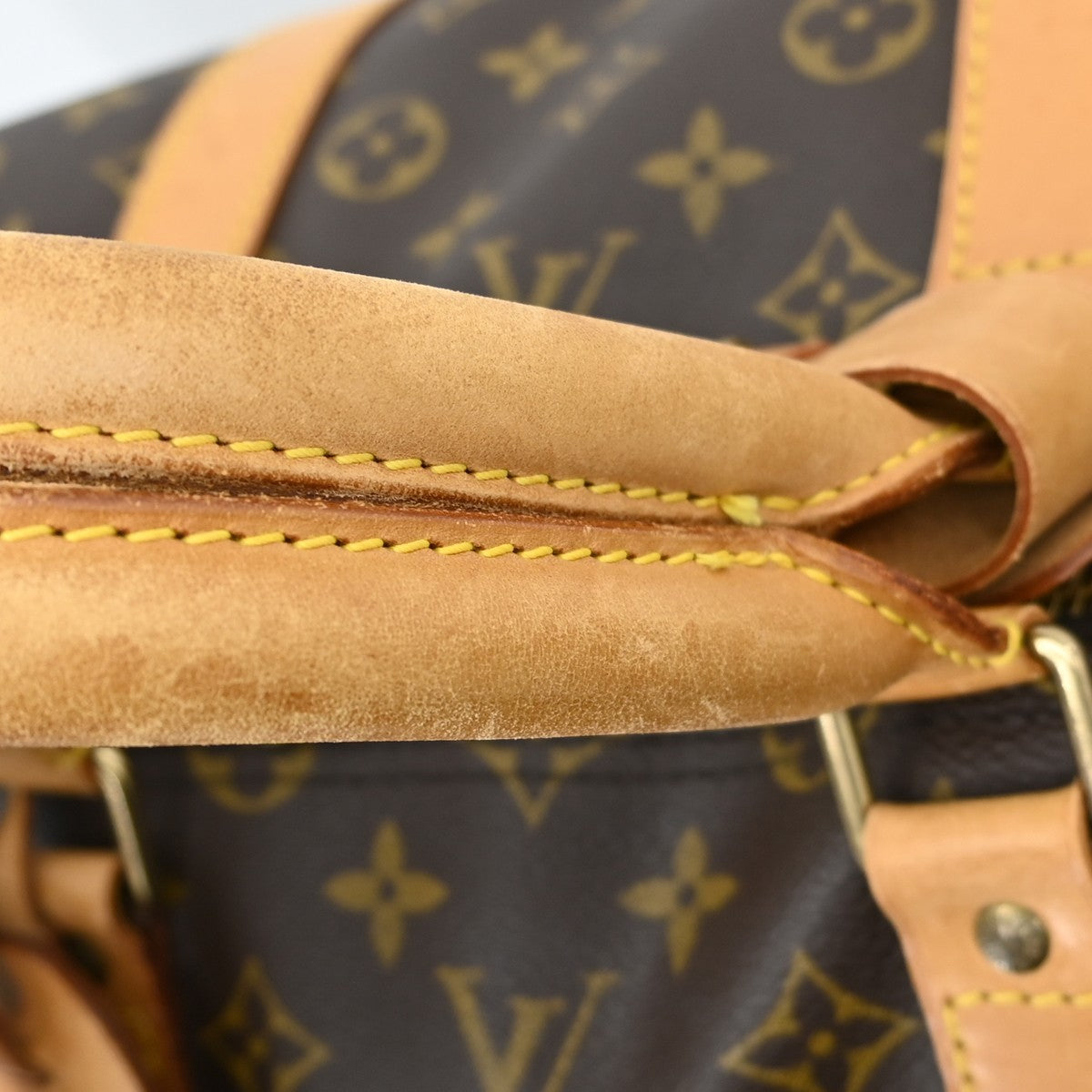 Louis Vuitton Keepall Bag Monogram Canvas Brown Canvas Travel Bag Bag (Pre-Owned)