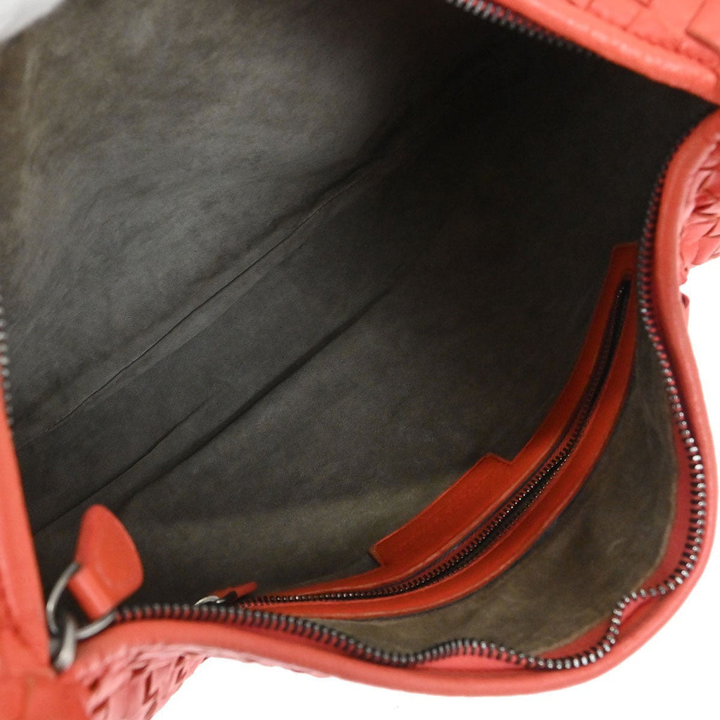Bottega Veneta Veneta Hobo Intrecciato Nappa Pink Leather Handbag (Pre-Owned)