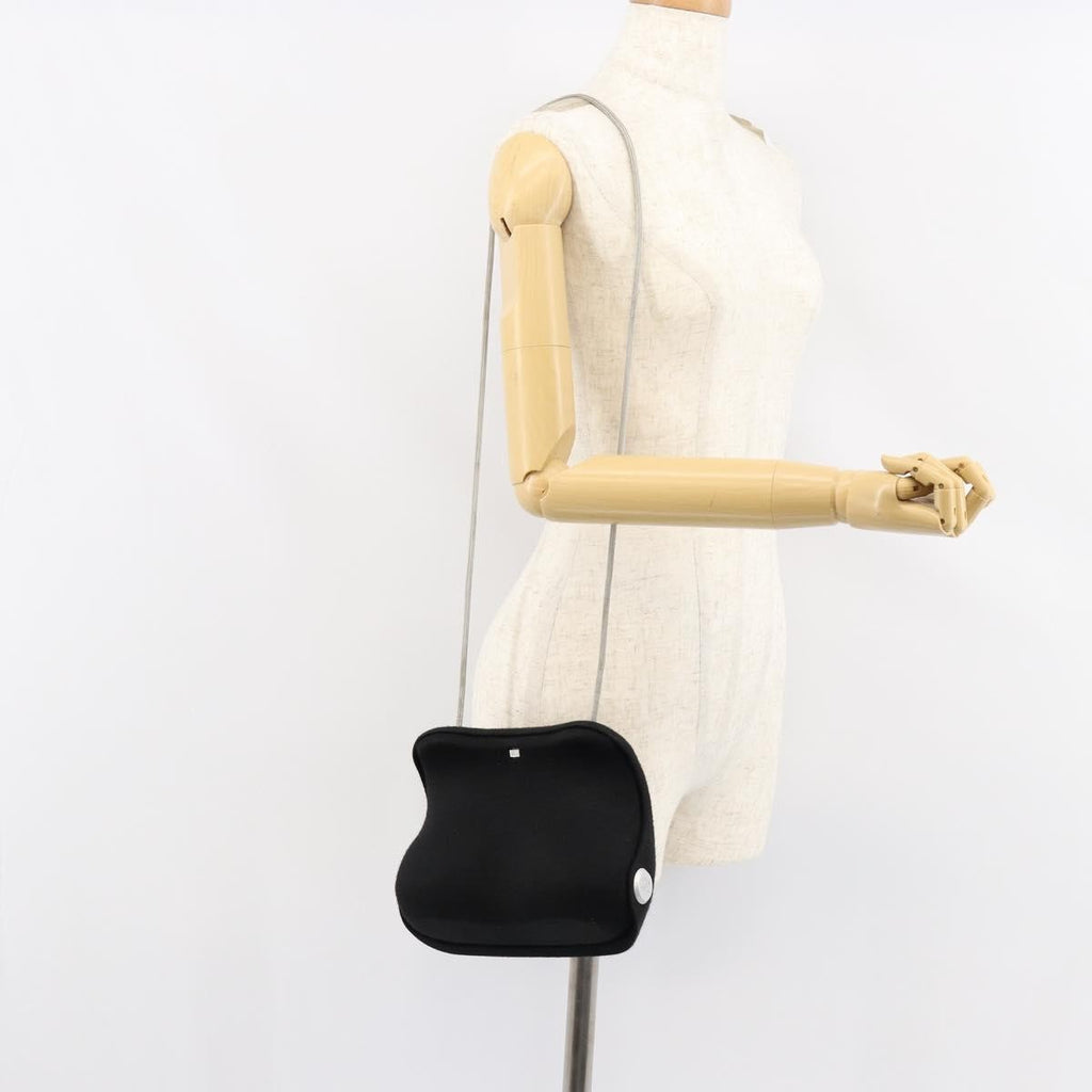 Chanel Millennium Shoulder Bag Jersey Black Cotton Shoulder Bag Bag (Pre-Owned)