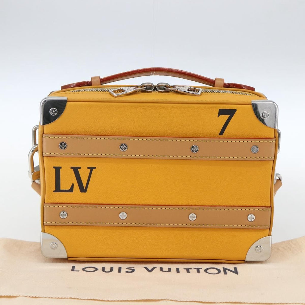Louis Vuitton Handle Soft Trunk Bag Monogram Taurillon Leather Yellow Leather Clutche & Pouche Bag (Pre-Owned)