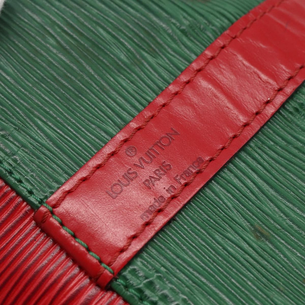 Louis Vuitton Petit Noe Handbag Two Tone Epi Leather Green Leather Bag (Pre-Owned)