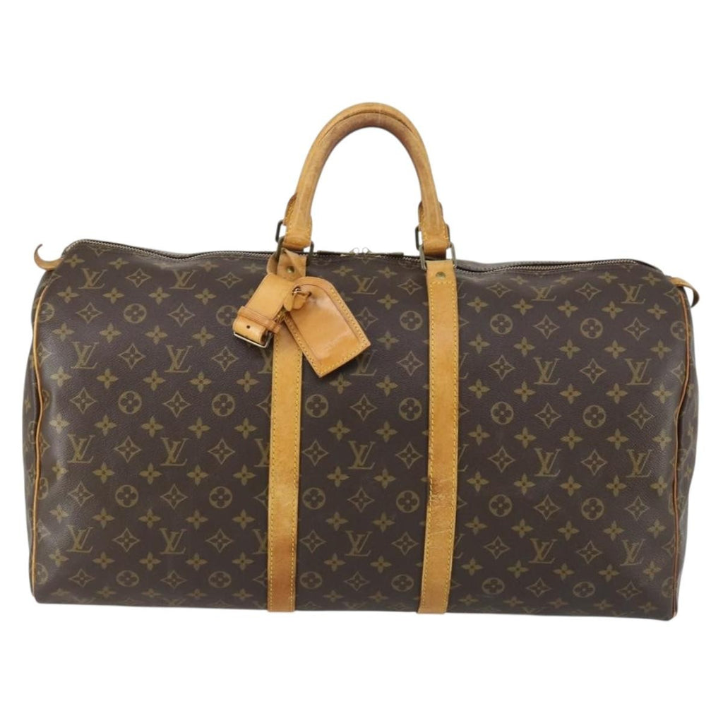 Louis Vuitton Keepall Bag Monogram Canvas Brown Canvas Travel Bag Bag (Pre-Owned)