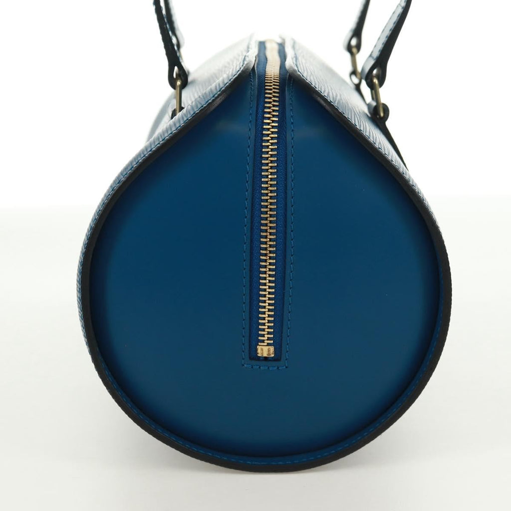 Louis Vuitton Soufflot Handbag Epi Leather Blue Leather Shoulder Bag Bag (Pre-Owned)