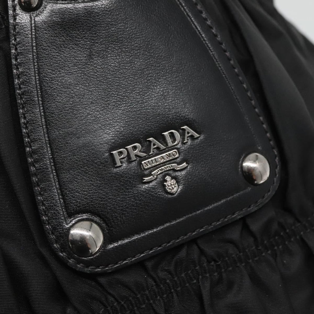 Prada Gaufre Tote Tessuto Black Nylon Bag (Pre-Owned)