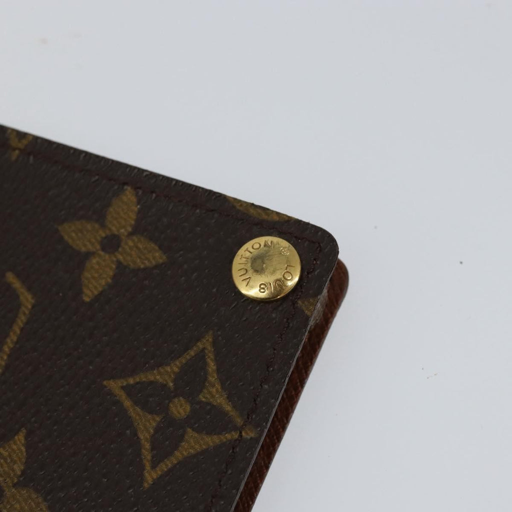 Louis Vuitton Porte Cartes Pression Card Case Monogram Canvas Brown Canvas Card Holders Accessory (Pre-Owned)