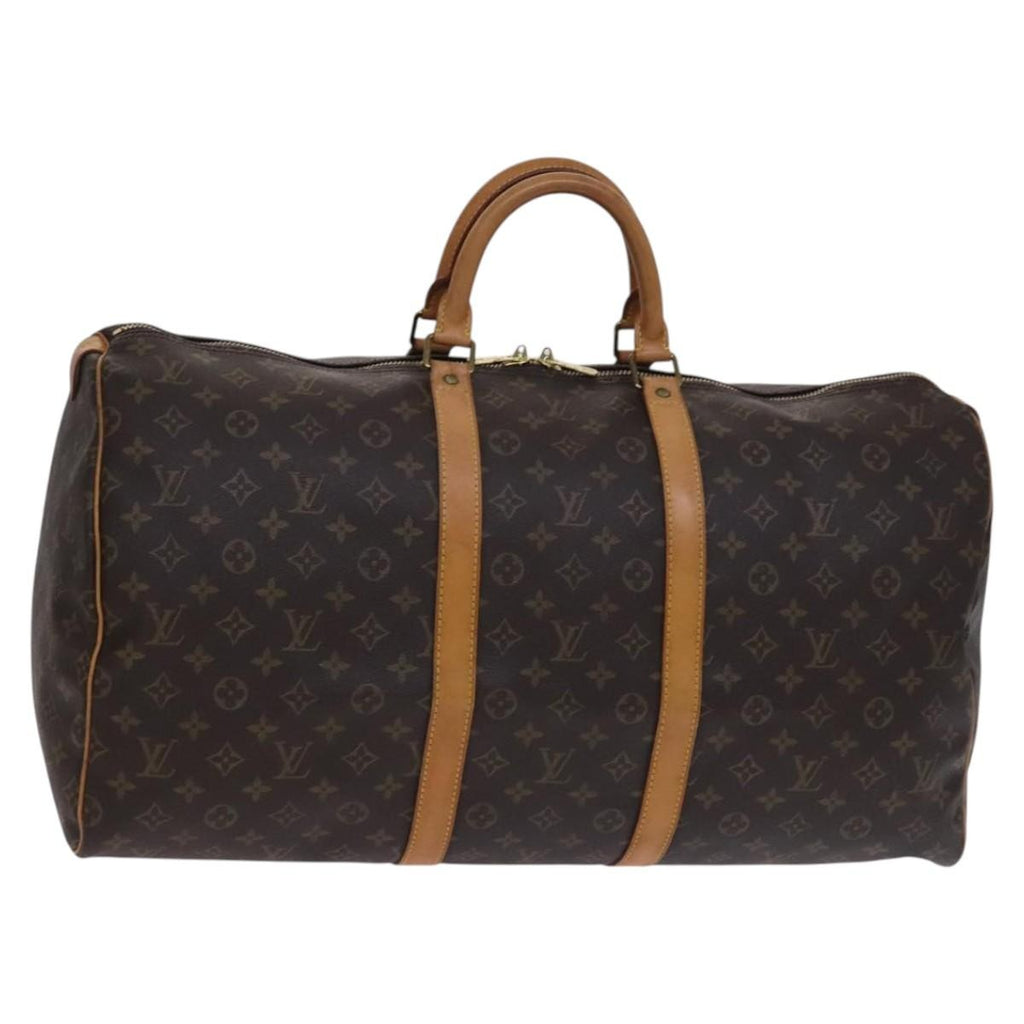 Louis Vuitton Keepall Bag Monogram Canvas Brown Canvas Travel Bag Bag (Pre-Owned)
