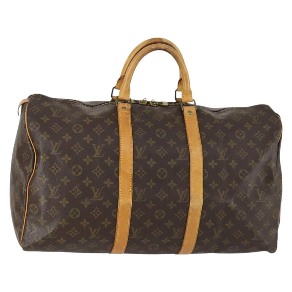 Louis Vuitton Keepall Bag Monogram Canvas Brown Canvas Travel Bag Bag (Pre-Owned)