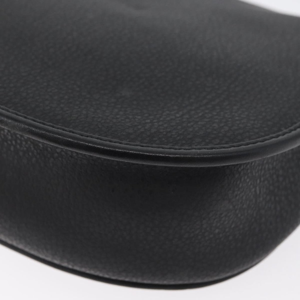 Gucci Vintage Shoulder Bag Leather Black Leather Shoulder Bag Bag (Pre-Owned)