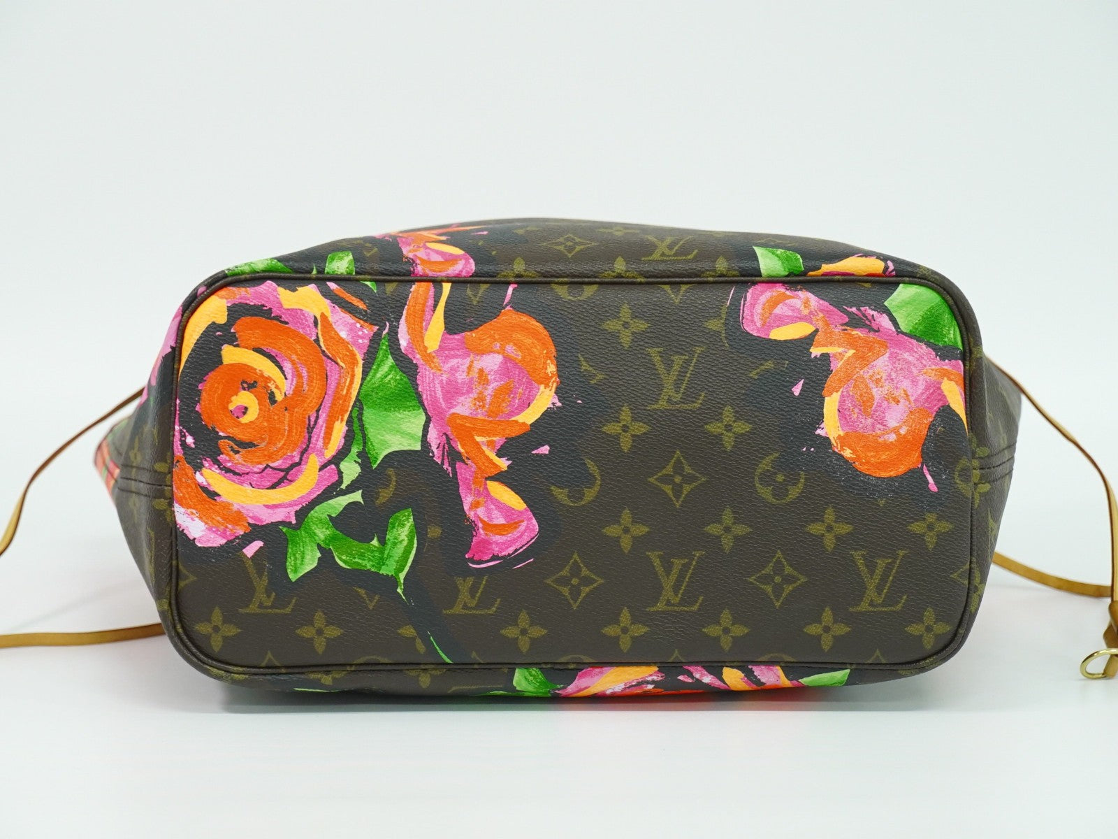 Louis Vuitton Neverfull Tote Limited Edition Monogram Roses Brown Canvas Tote Bag Bag (Pre-Owned)