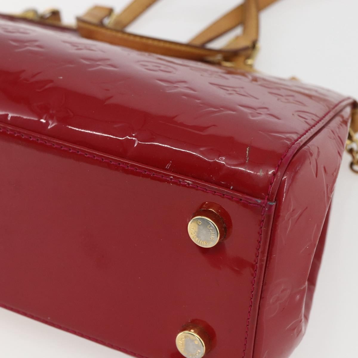 Louis Vuitton Brea Handbag Monogram Vernis Red Patent_Leather Handbag (Pre-Owned)