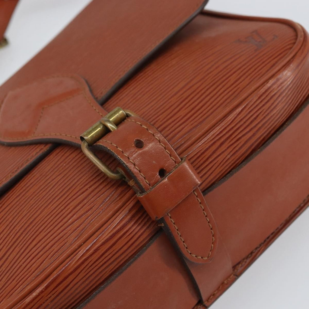 Louis Vuitton Cartouchiere Handbag Epi Leather Brown Leather Shoulder Bag Bag (Pre-Owned)