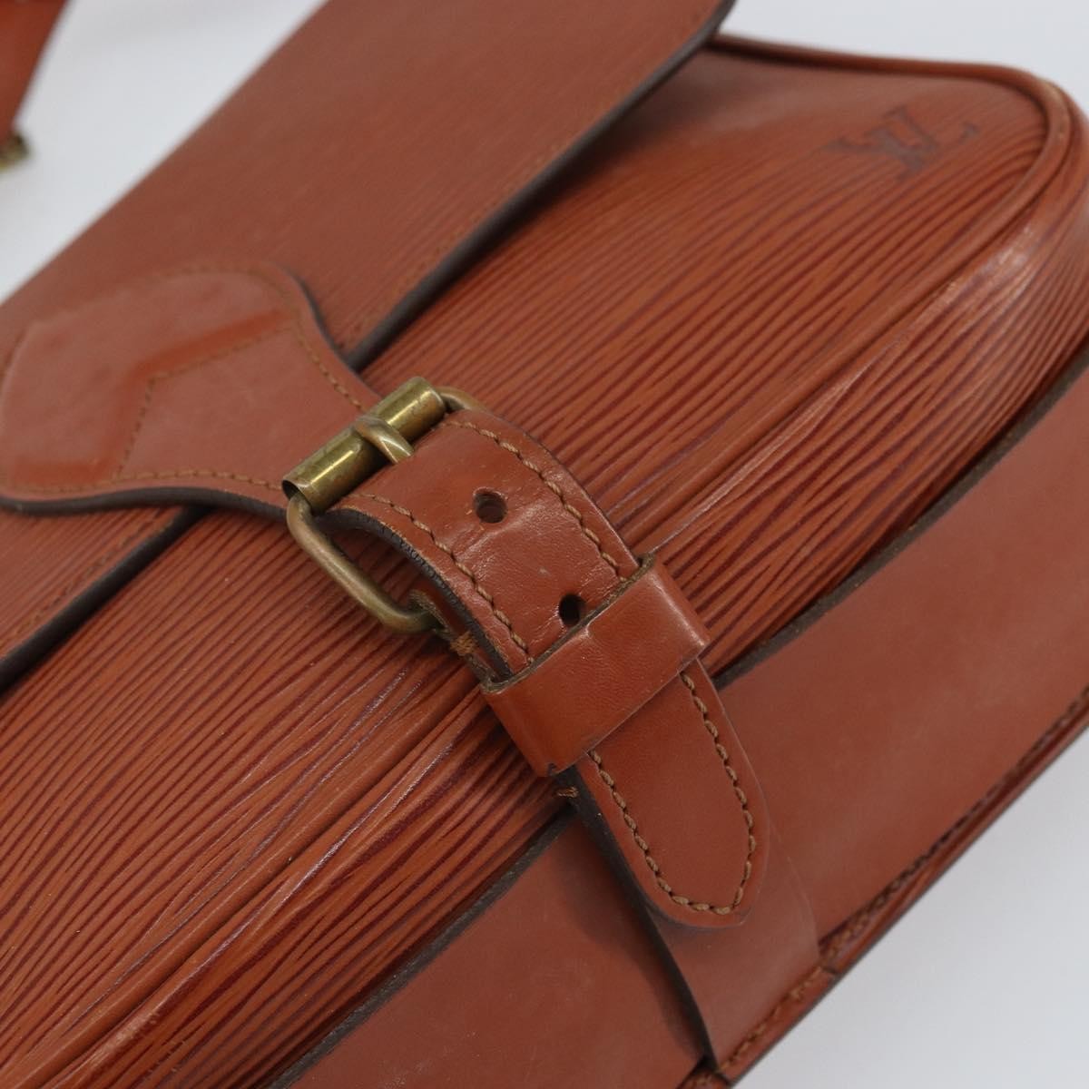Louis Vuitton Cartouchiere Handbag Epi Leather Brown Leather Shoulder Bag Bag (Pre-Owned)