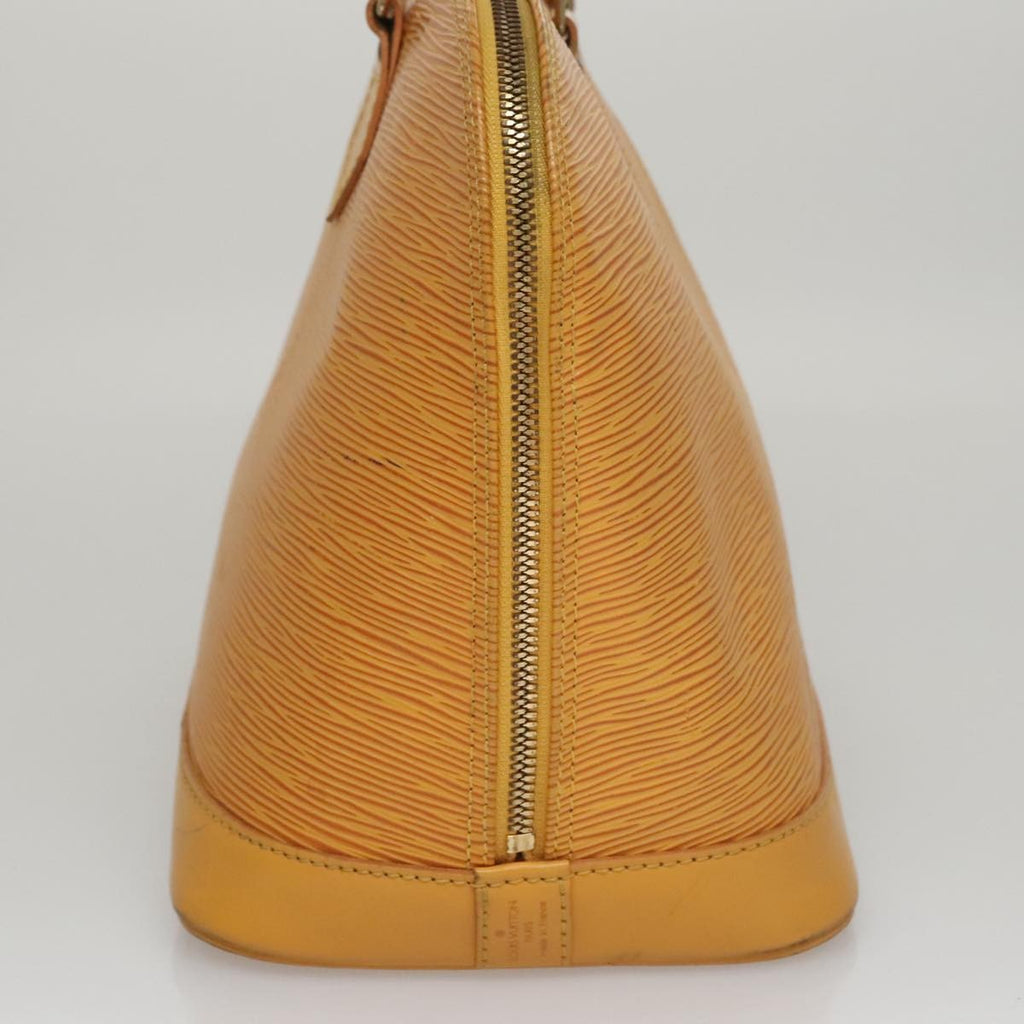Louis Vuitton Alma Handbag Epi Leather Yellow Leather Handbag (Pre-Owned)