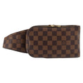 Louis Vuitton Geronimos Waist Bag Damier Brown Canvas Shoulder Bag Bag (Pre-Owned)