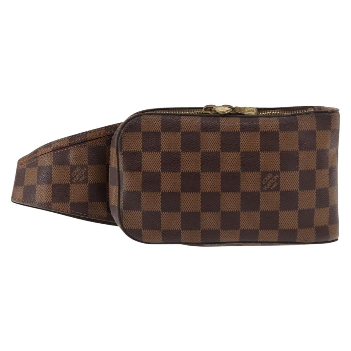 Louis Vuitton Geronimos Waist Bag Damier Brown Canvas Shoulder Bag Bag (Pre-Owned)