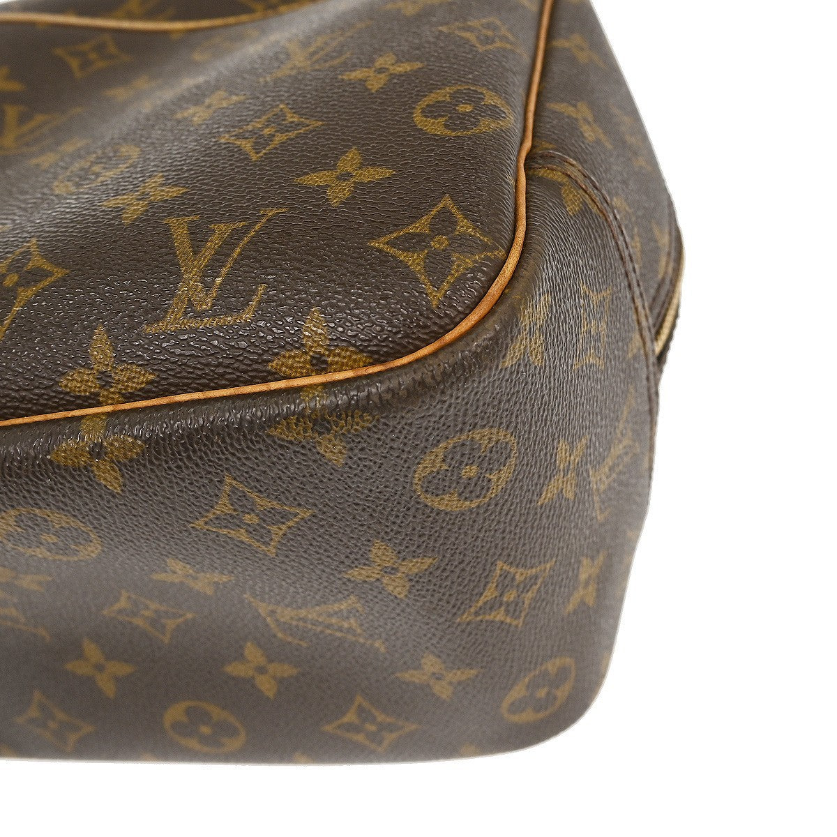 Louis Vuitton Deauville Handbag Monogram Canvas Brown Canvas Handbag (Pre-Owned)