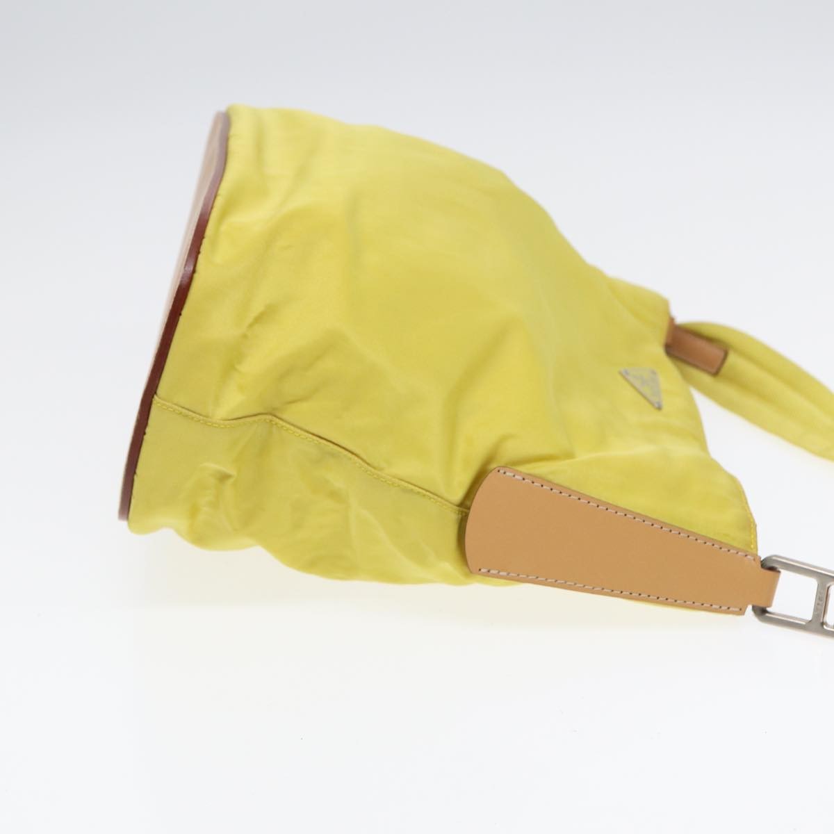 Prada Vintage Shoulder Bag Tessuto Yellow Nylon Shoulder Bag Bag (Pre-Owned)