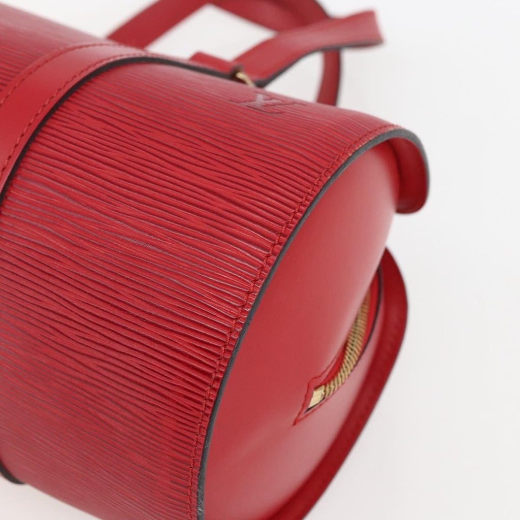 Louis Vuitton Soufflot Handbag Epi Leather Red Leather Shoulder Bag Bag (Pre-Owned)
