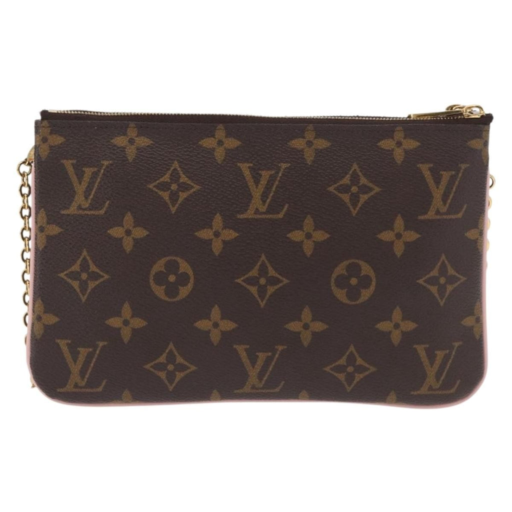 Louis Vuitton Double Zip Pochette Limited Edition Vivienne Xmas Monogram Canvas Brown Canvas Clutche & Pouche Bag (Pre-Owned)