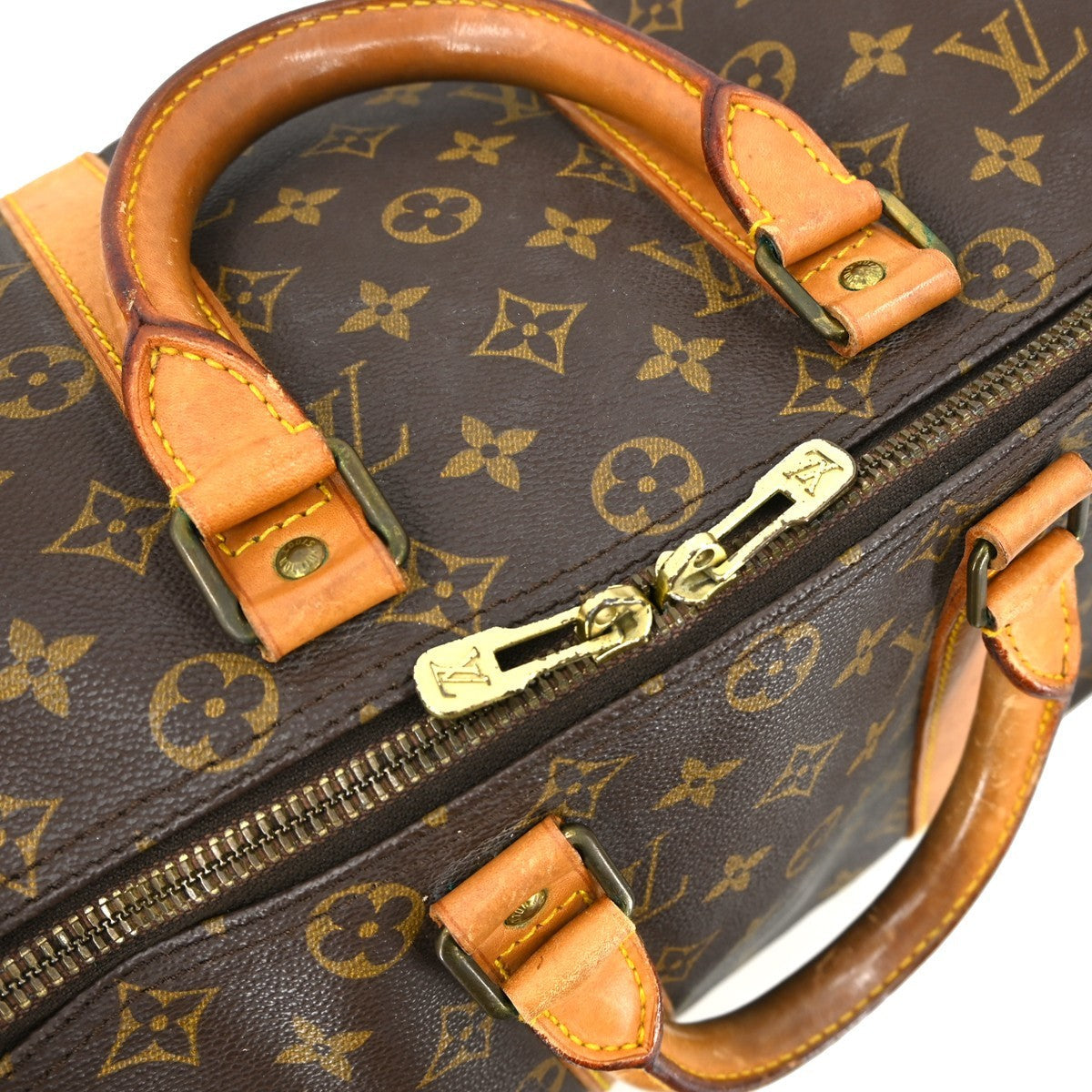 Louis Vuitton Keepall Bag Monogram Canvas Brown Canvas Travel Bag Bag (Pre-Owned)