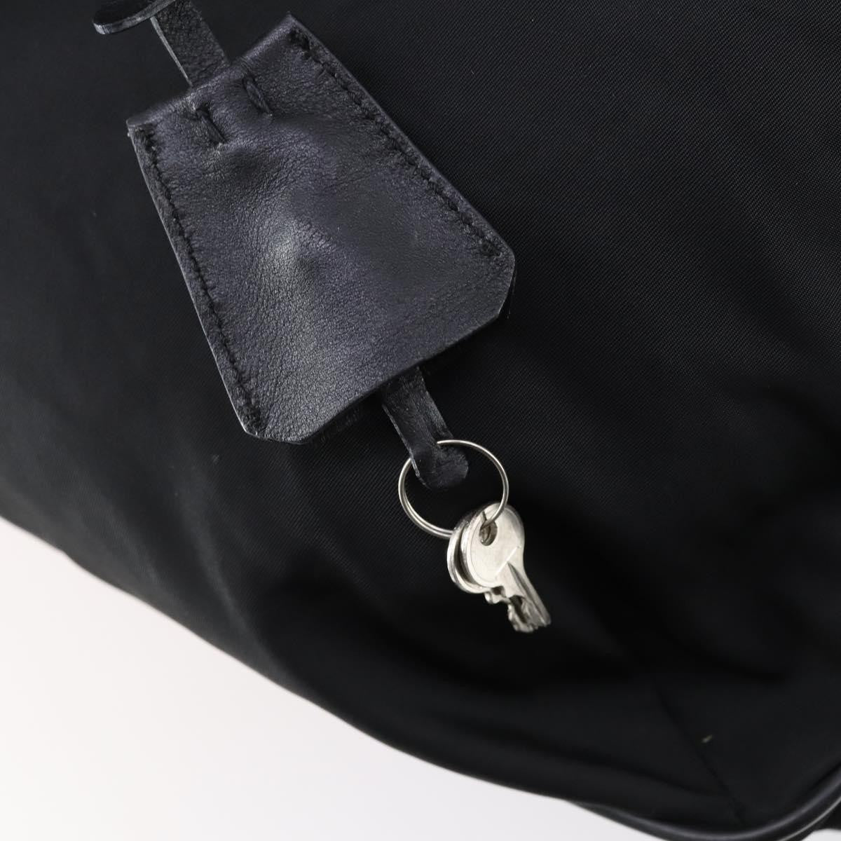 Prada Porta Computer Briefcase Tessuto And Saffiano Leather Black Nylon Briefcase Bag (Pre-Owned)