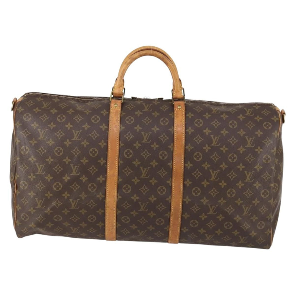 Louis Vuitton Keepall Bandouliere Bag Monogram Canvas Brown Canvas Travel Bag Bag (Pre-Owned)
