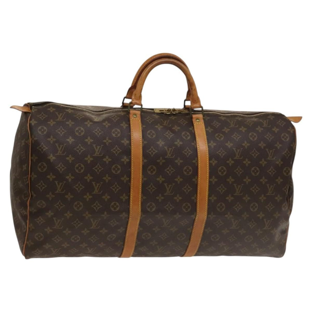Louis Vuitton Keepall Bag Monogram Canvas Brown Canvas Travel Bag Bag (Pre-Owned)