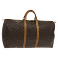Louis Vuitton Keepall Bag Monogram Canvas Brown Canvas Travel Bag Bag (Pre-Owned)