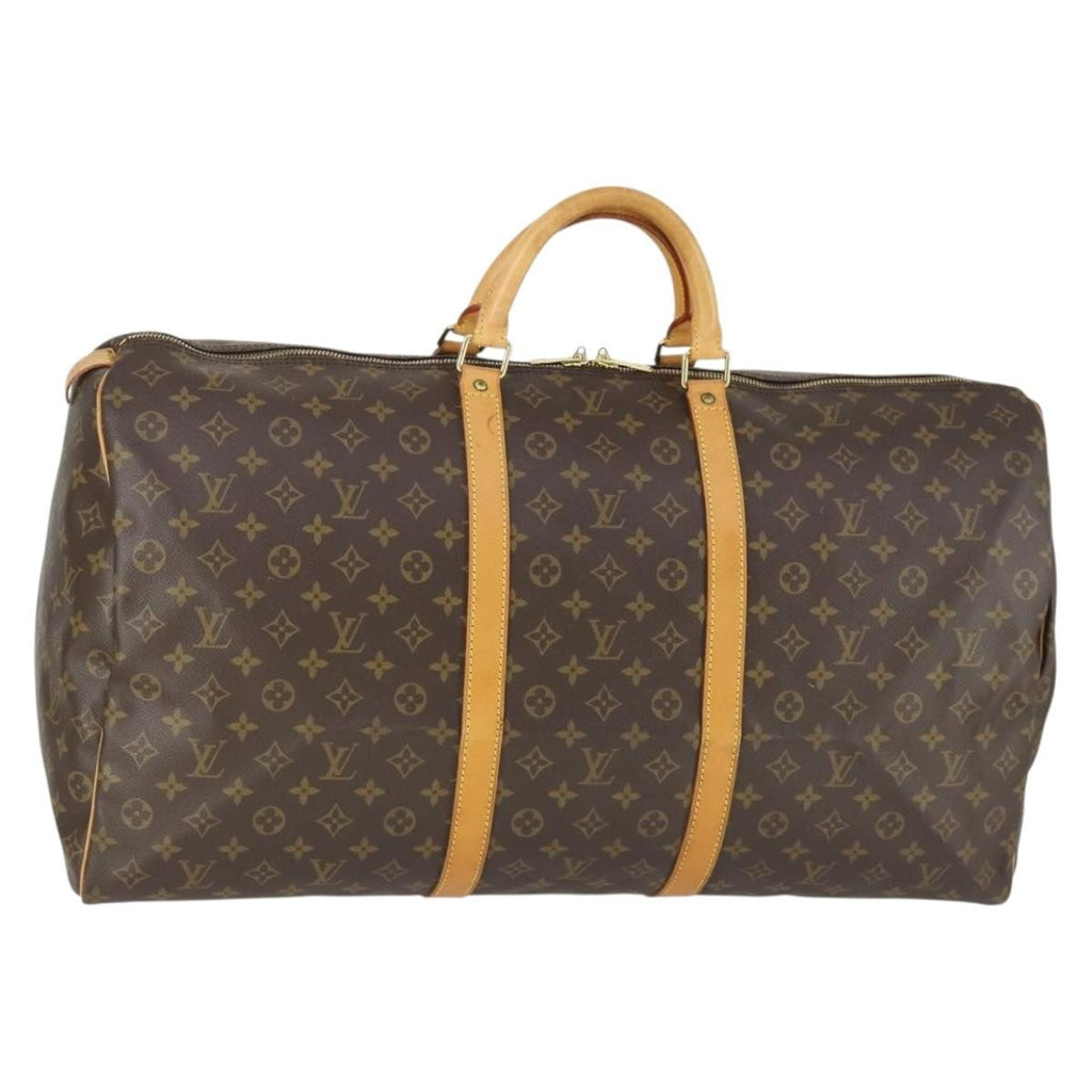 Louis Vuitton Keepall Bag Monogram Canvas Brown Canvas Travel Bag Bag (Pre-Owned)