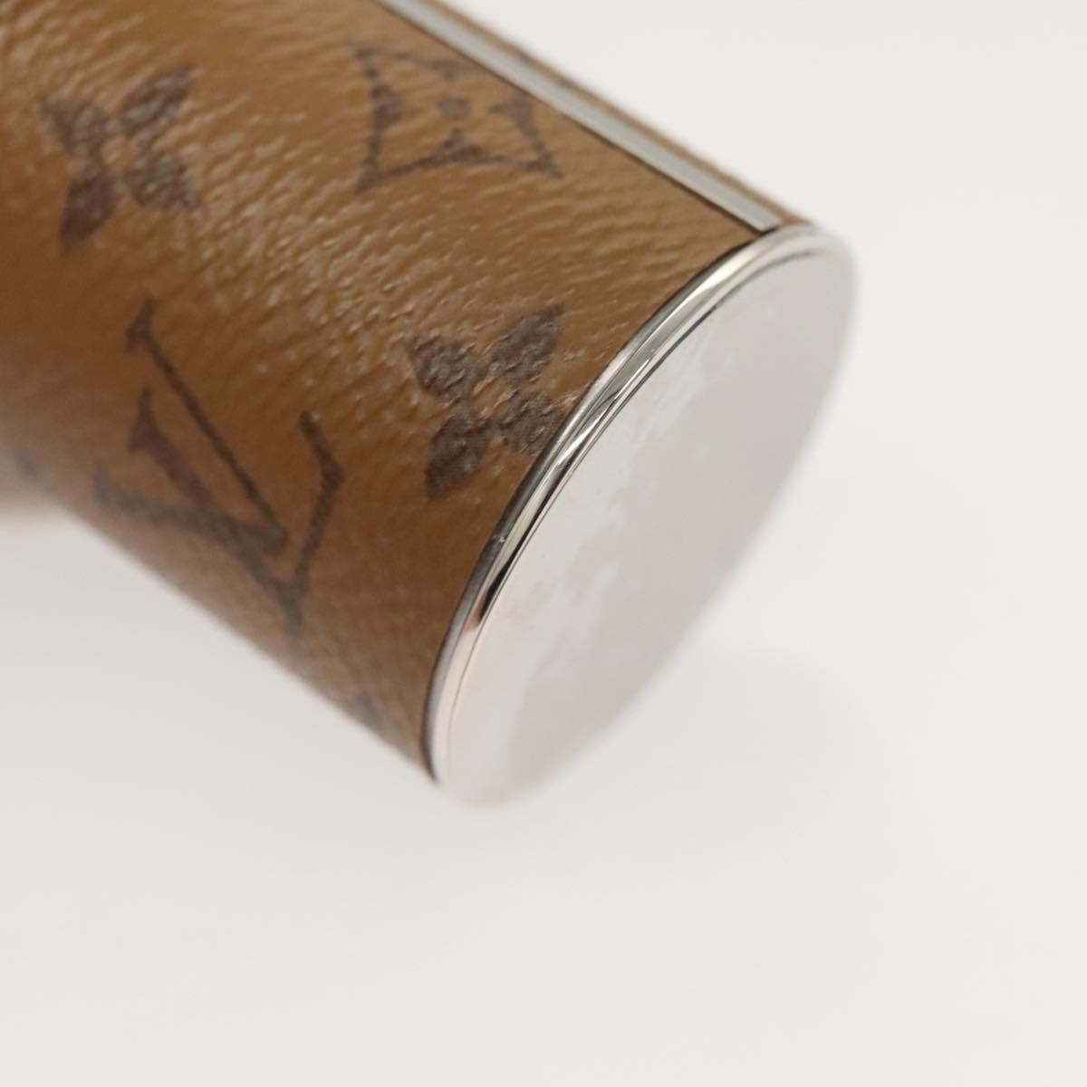 Louis Vuitton Lipstick Case On Chain Reverse Monogram Canvas Brown Canvas Clutche & Pouche Bag (Pre-Owned)