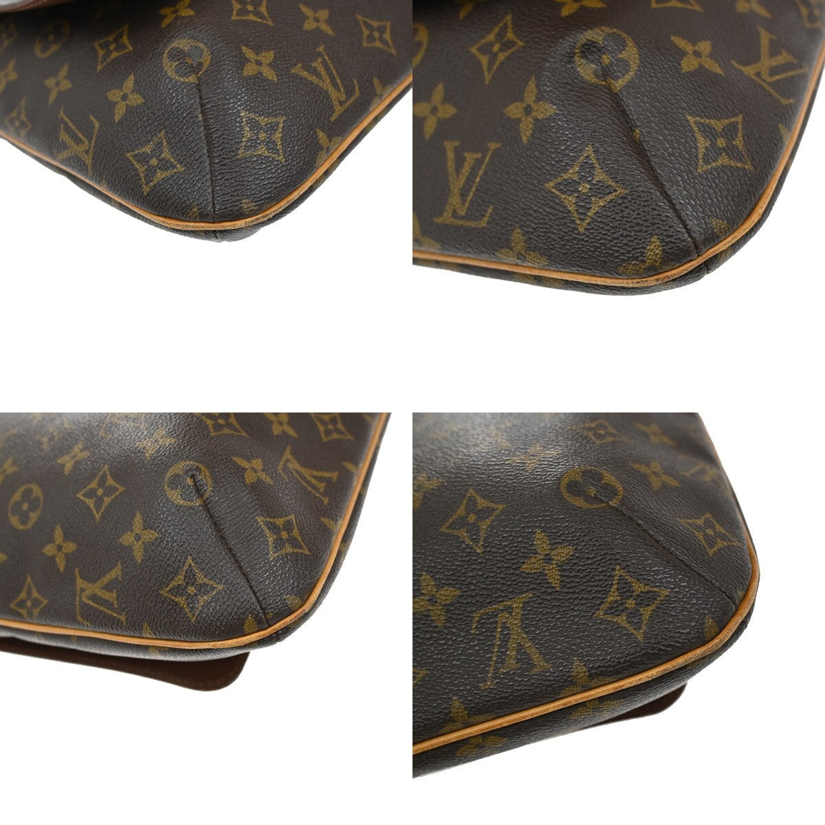 Louis Vuitton Musette Handbag Monogram Canvas Brown Leather Shoulder Bag Bag (Pre-Owned)