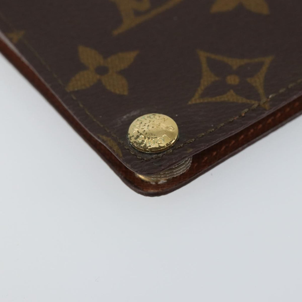 Louis Vuitton Porte Cartes Pression Card Case Monogram Canvas Brown Canvas Card Holders Accessory (Pre-Owned)