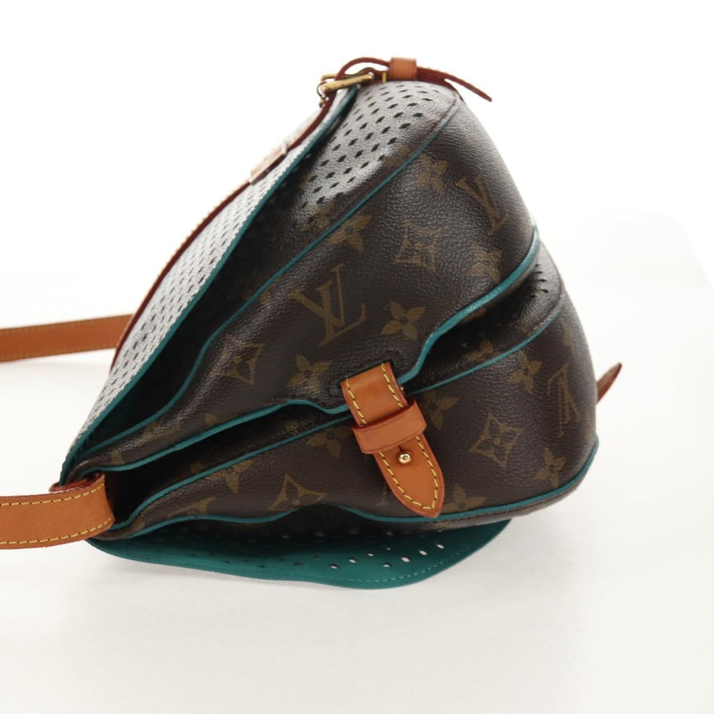 Louis Vuitton Flore Saumur Handbag Perforated Monogram Canvas Brown Canvas Shoulder Bag Bag (Pre-Owned)