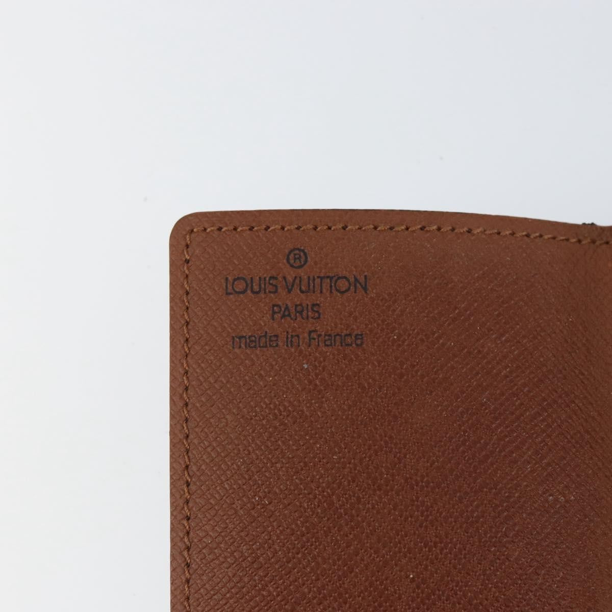 Louis Vuitton Porte Cartes Pression Card Case Monogram Canvas Brown Canvas Card Holders Accessory (Pre-Owned)