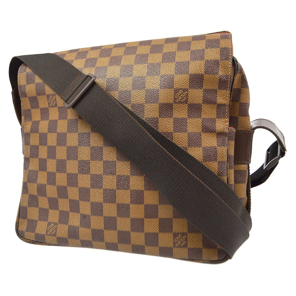 Louis Vuitton Naviglio Handbag Damier Brown Canvas Shoulder Bag Bag (Pre-Owned)