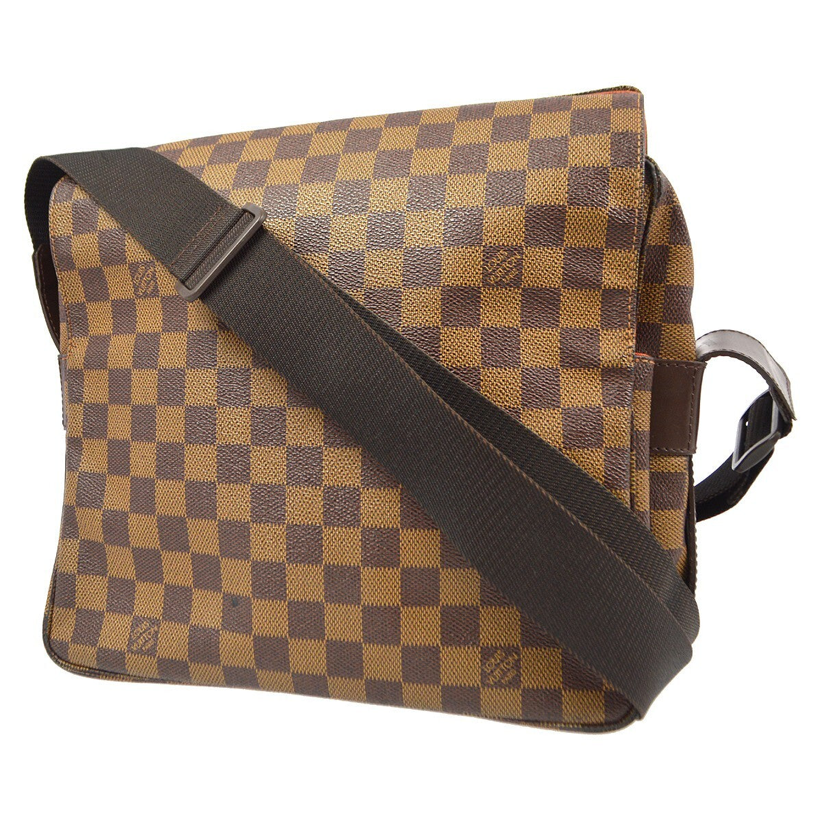 Louis Vuitton Naviglio Handbag Damier Brown Canvas Shoulder Bag Bag (Pre-Owned)