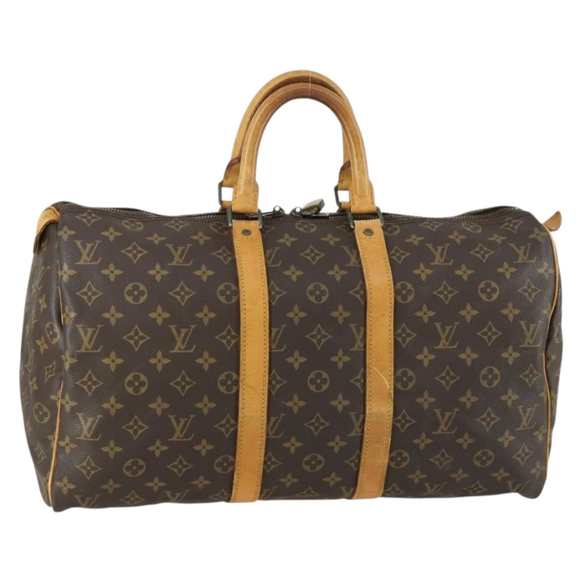 Louis Vuitton Keepall Bag Monogram Canvas Brown Canvas Travel Bag Bag (Pre-Owned)