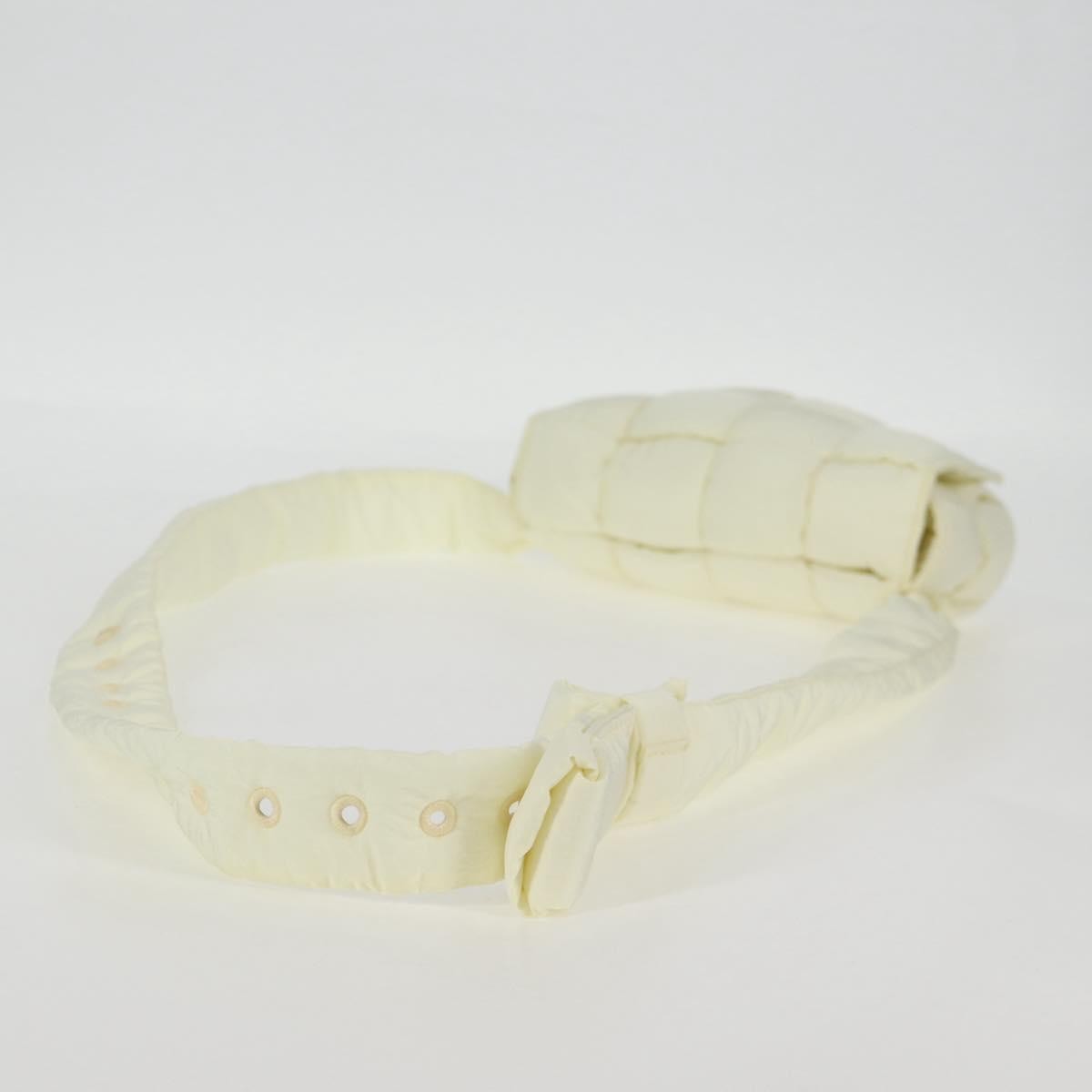 Bottega Veneta Padded Tech Cassette Crossbody Bag Intrecciato Nylon White Synthetic Bag (Pre-Owned)