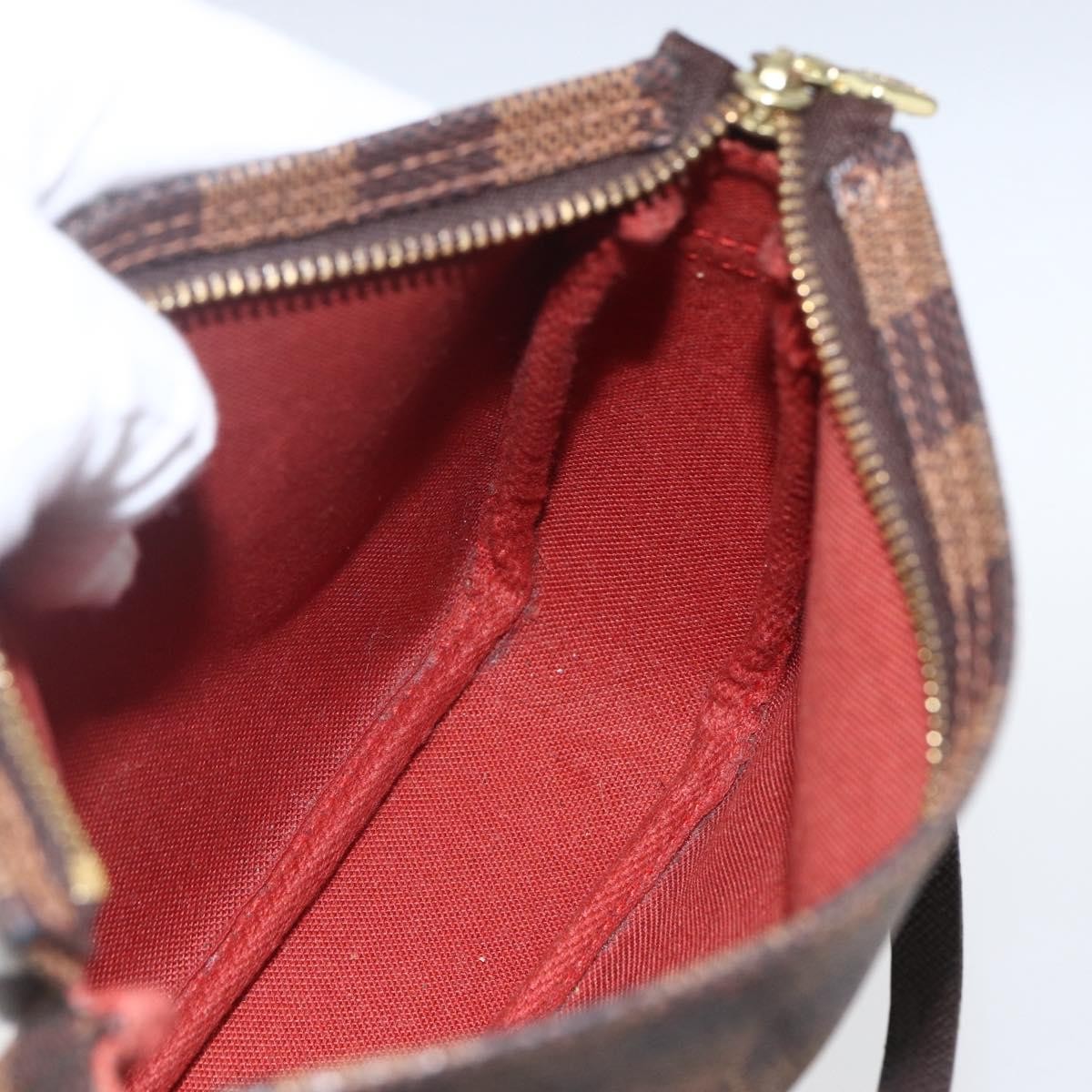 Louis Vuitton Trousse Make Up Bag Damier Brown Canvas Clutche & Pouche Bag (Pre-Owned)