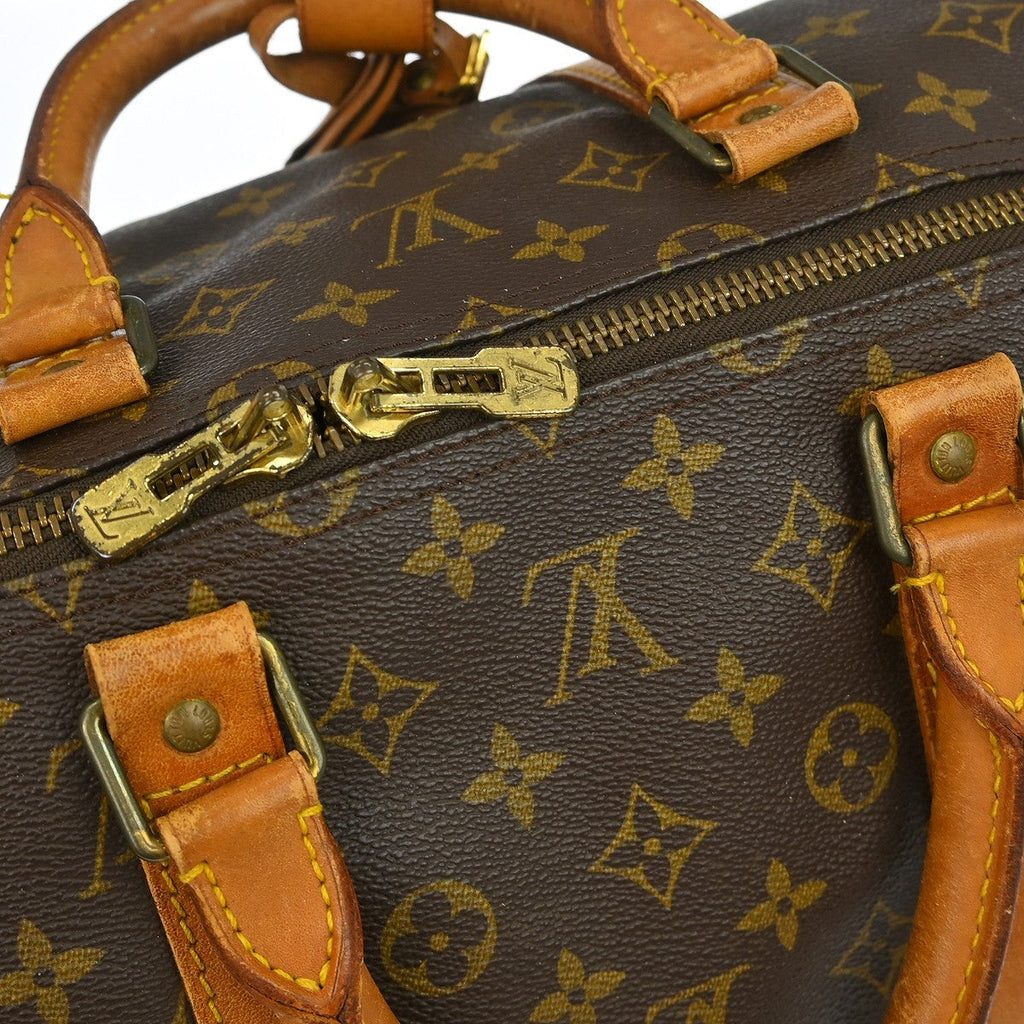 Louis Vuitton Keepall Bag Monogram Canvas Brown Canvas Travel Bag Bag (Pre-Owned)